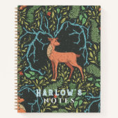 Hertachtig mythologisch wezen botanisch notitieboek (Voorkant)