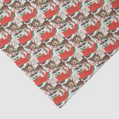 hertachtigen met kerst en met hersen tissuepapier (Detail)