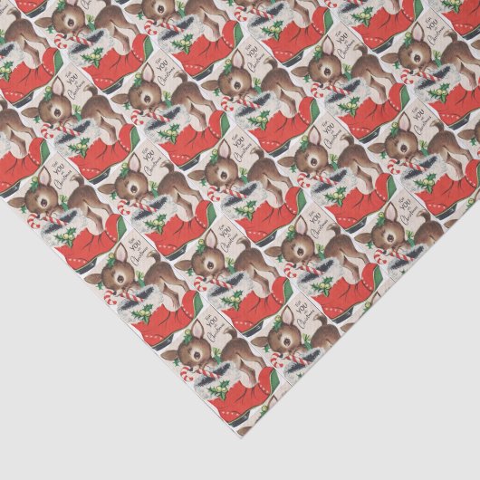 hertachtigen met kerst en met hersen tissuepapier (Detail)