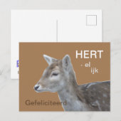HERTelijk Gefeliciteerd Verjaardags Briefkaart (Voorkant / Achterkant)