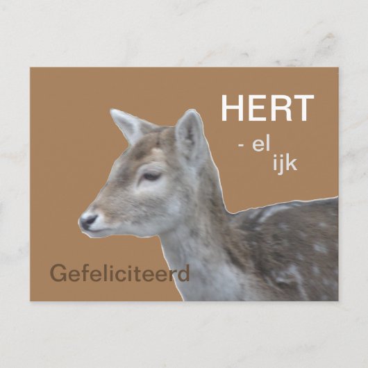 HERTelijk Gefeliciteerd Verjaardags Briefkaart (Voorkant)