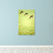 Herten 3 canvas afdruk (Insitu (Houten vloer))