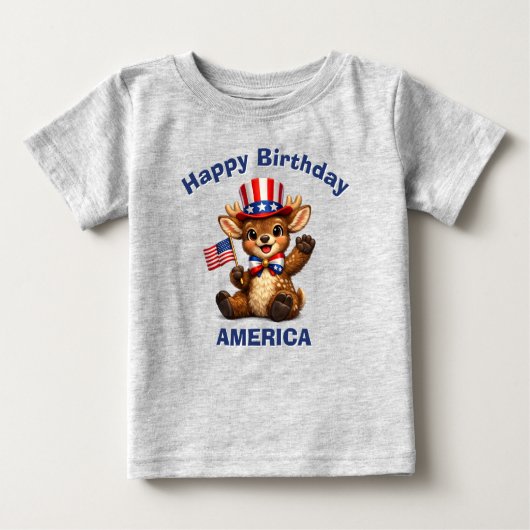 Herten (5c) Patriottisch Kinder T-Shirt (Voorkant)