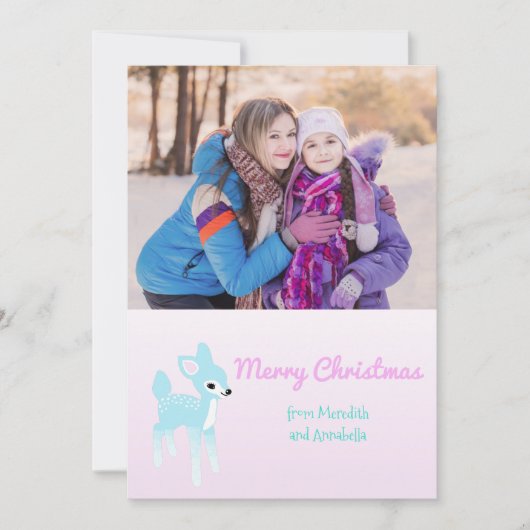  herten aangepaste foto vakantie Kaart (Voorkant)