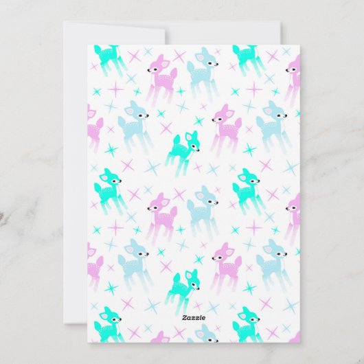 herten aangepaste foto vakantie Kaart (Achterkant)