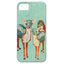 Herten Amber & Azure Met Rose Uil iPhone Hoesje