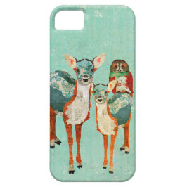 Herten Amber & Azure Met Rose Uil iPhone Hoesje
