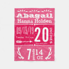 Herten Antler Arrow Elke kleur Baby Geboorte stati Fleece Deken