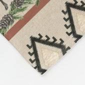 Herten Antler rustiek hout bos cabine familienaam Fleece Deken (Hoek)