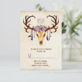 Herten Antler Rustieke Country Wedding RSVP (Staand voorkant)