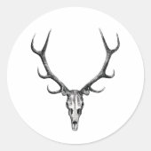 Herten Antler Skelet Skull Sticker (Voorkant)