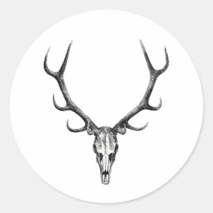 Herten Antler Skelet Skull Sticker