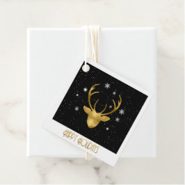 Herten Antlers Kerst Goud ID861 Bedankjes Labels