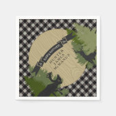 Herten Antlers Lumberjack Check Baby Jongen Douche Servet (Voorkant)