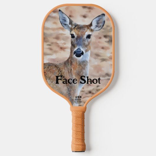 Herten Art Face Shot en gepersonaliseerde Paddle (Voorkant)