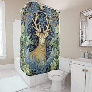 Herten art nouveau douchegordijn