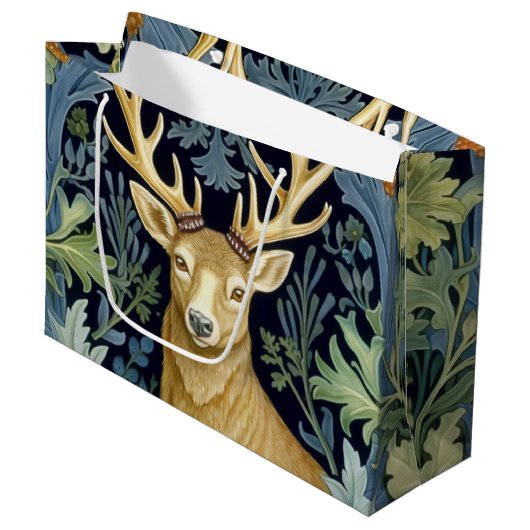 Herten art nouveau groot cadeauzakje (Voorkant Gekanteld)