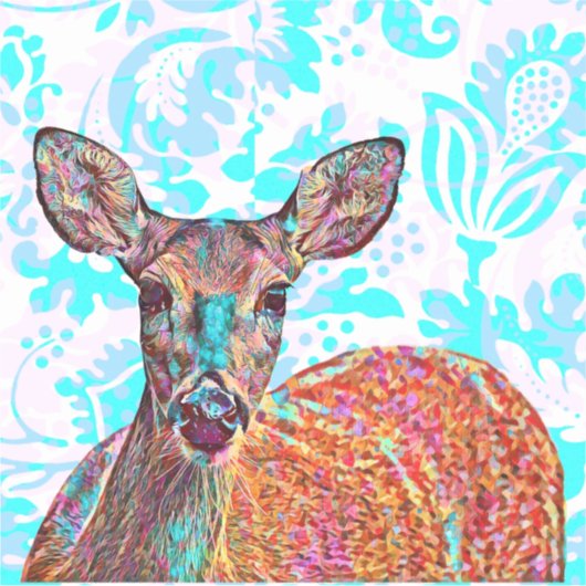 Herten Art stijl grote Sticker (Voorkant)