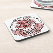 Herten Avonturen Badge Drankjes Onderzetter (Linkerzijde)