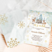 Herten Baby Het is koud buiten Waterverf Baby show Kaart