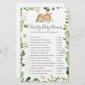 Herten Baby shower Beroemdheid Baby Namen (Voorkant / Achterkant)