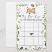 Herten Baby shower Bingo Spel (Voorkant / Achterkant)