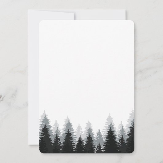 Herten Baby shower Bos Bos Bos Uitnodiging (Achterkant)