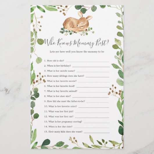 Herten Baby shower die mama het beste kent (Voorkant)