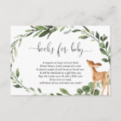 Herten baby shower eucalyptus groen boek aanvraag informatiekaartje (Voorkant)