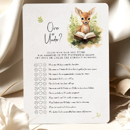 Herten Baby shower Game Over of Onder? Kaart