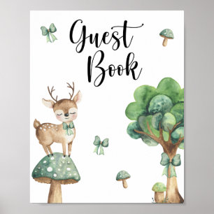 Herten Baby shower - gastenboek Poster