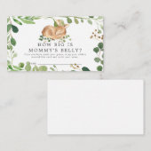 Herten Baby shower Hoe groot is mama's buik Kaart (Voorkant / Achterkant)