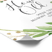 Herten Baby shower hoe oud waren ze spel Poster (Hoek)