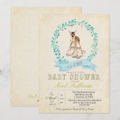 Herten baby shower jongens uitnodiging (Voorkant / Achterkant)