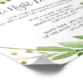 Herten Baby shower Late Night Luiers Teken Poster (Hoek)