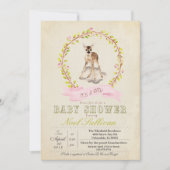 Herten baby shower meisje uitnodiging (Voorkant)