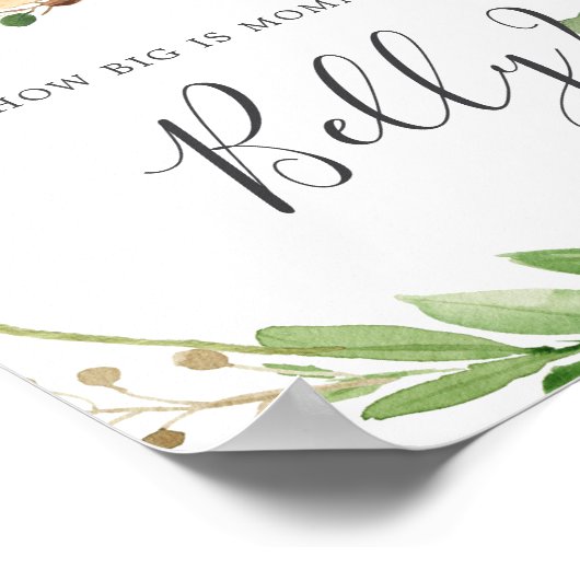 Herten Baby shower Raad eens hoe groot is mama's b Poster (Hoek)