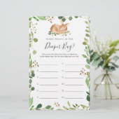 Herten Baby shower Raad eens wat er in de luiertas (Staand voorkant)