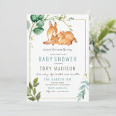 Herten baby shower uitnodiging (Staand voorkant)