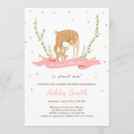 Herten baby shower uitnodiging Woodland Forest Gir