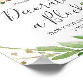 Herten Baby shower Versier een blokteken Poster (Hoek)