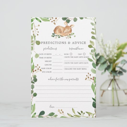 Herten Baby shower Voorspellingen en Advies (Staand voorkant)