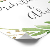 Herten Baby shower voorspellingen en advies teken Poster (Hoek)