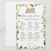 Herten Baby shower Wat zit er in je tas (Voorkant / Achterkant)