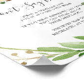 Herten Baby shower zeg geen Baby teken Poster (Hoek)