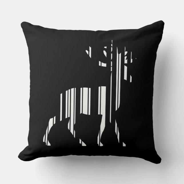 HERTEN BAR CODE Herten Barcode Patroon Ontwerp Kussen (Voorkant)