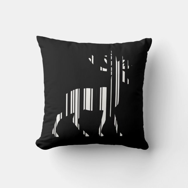 HERTEN BAR CODE Herten Barcode Patroon Ontwerp Kussen (Voorkant)