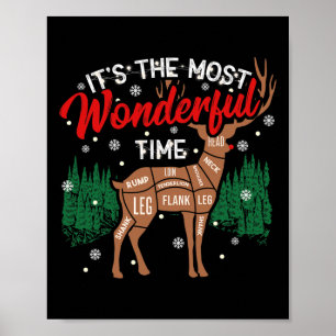 Herten BBQ Grappig Grillen BBQ Pitmaster Christmas Poster