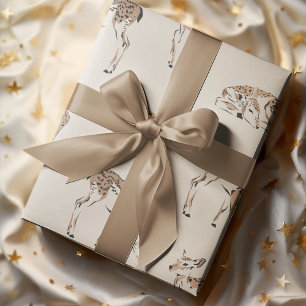  herten beige cadeaupapier