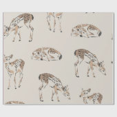  herten beige cadeaupapier (Vlak)